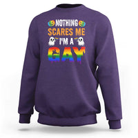 Funny Halloween LGBT Sweatshirt Nothing Scares Me I'm A Gay - Wonder Print Shop