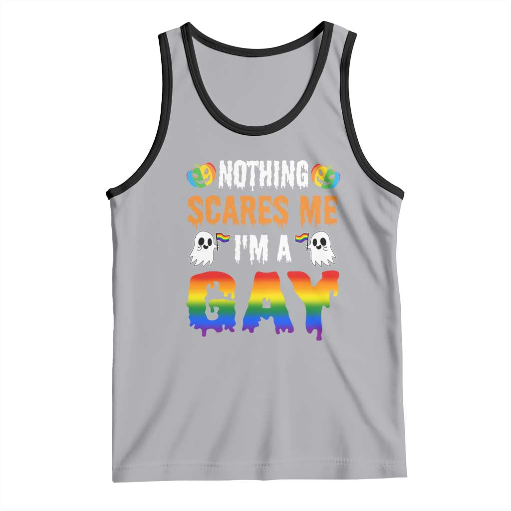 Funny Halloween LGBT Tank Top Nothing Scares Me I'm A Gay