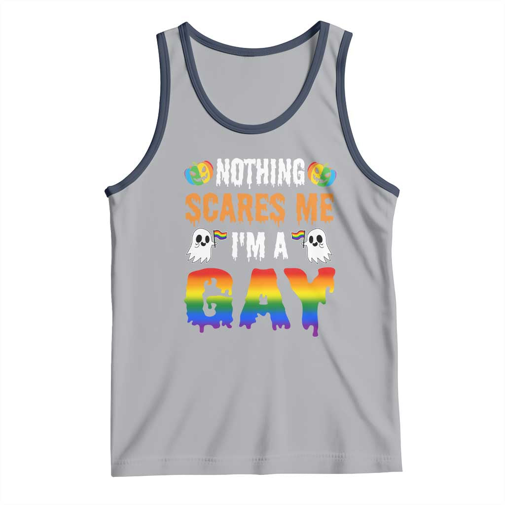 Funny Halloween LGBT Tank Top Nothing Scares Me I'm A Gay