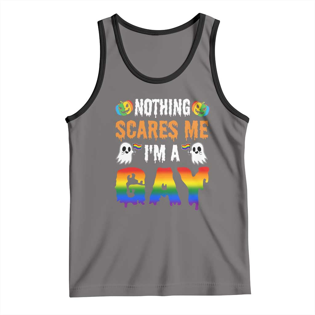 Funny Halloween LGBT Tank Top Nothing Scares Me I'm A Gay