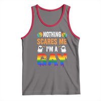 Funny Halloween LGBT Tank Top Nothing Scares Me I'm A Gay