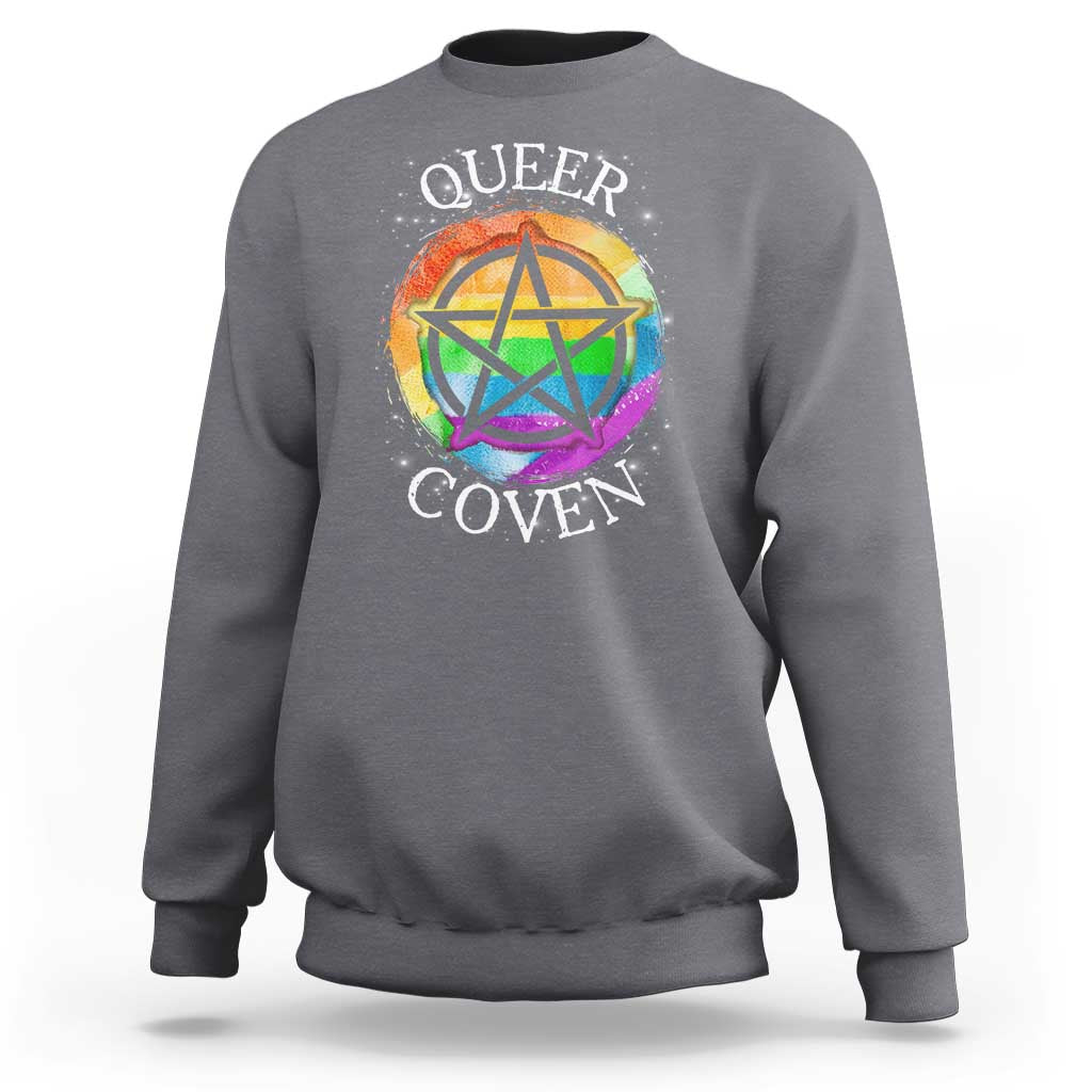 Funny Halloween LGBT Sweatshirt Queer Coven - Wonder Print Shop