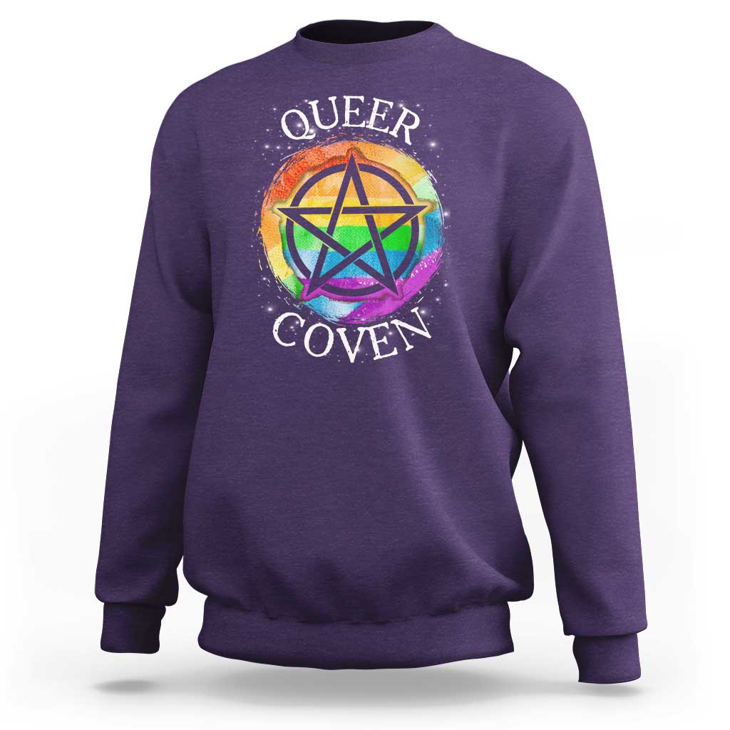 Funny Halloween LGBT Sweatshirt Queer Coven - Wonder Print Shop