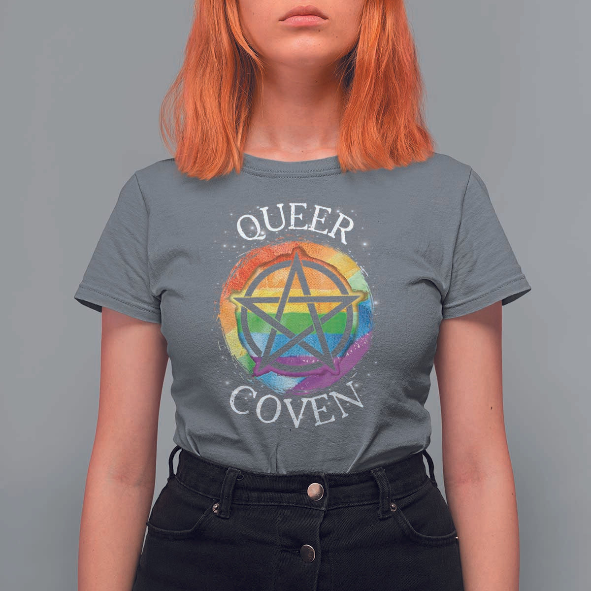 Funny Halloween LGBT T Shirt For Women Queer Coven - Wonder Print Shop