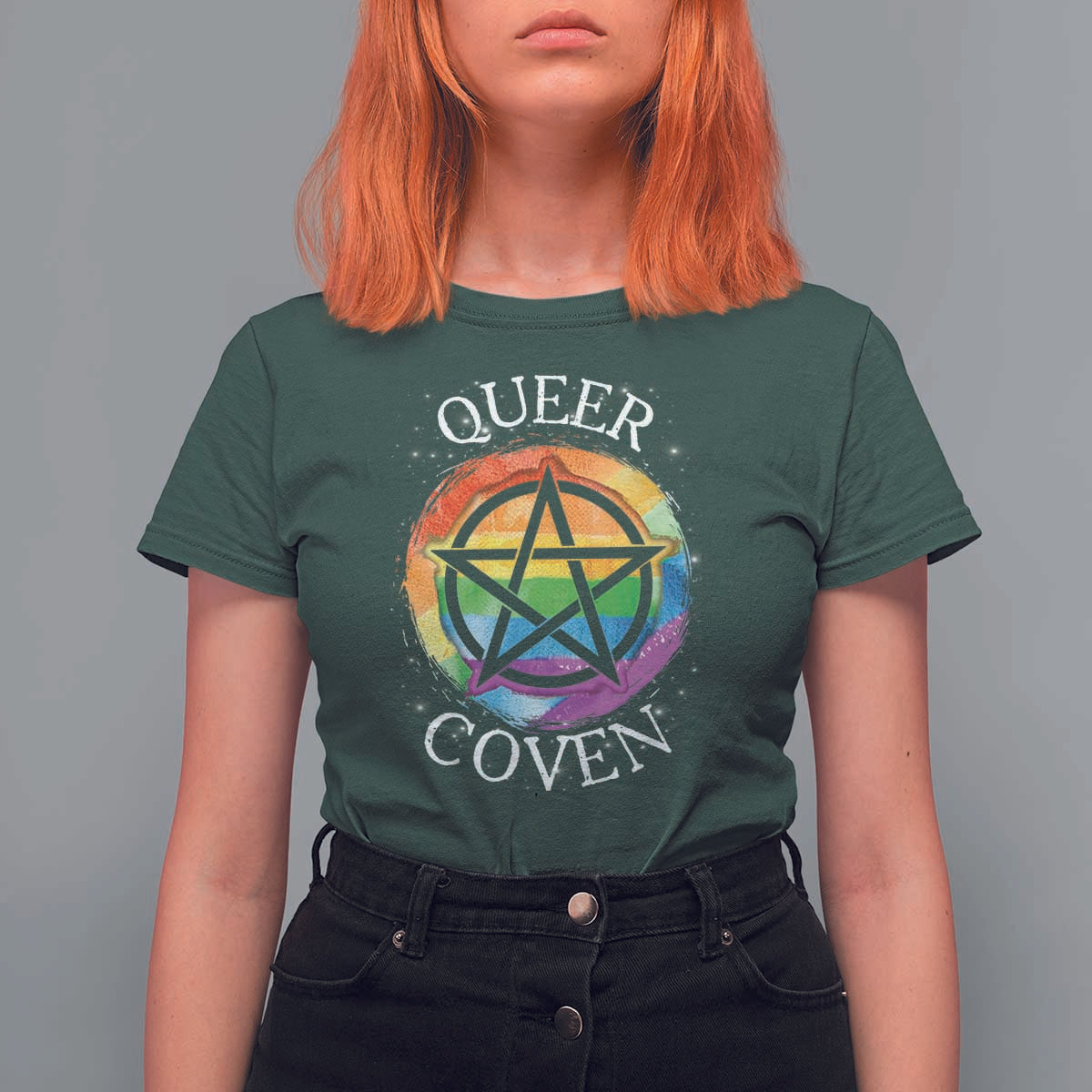 Funny Halloween LGBT T Shirt For Women Queer Coven - Wonder Print Shop