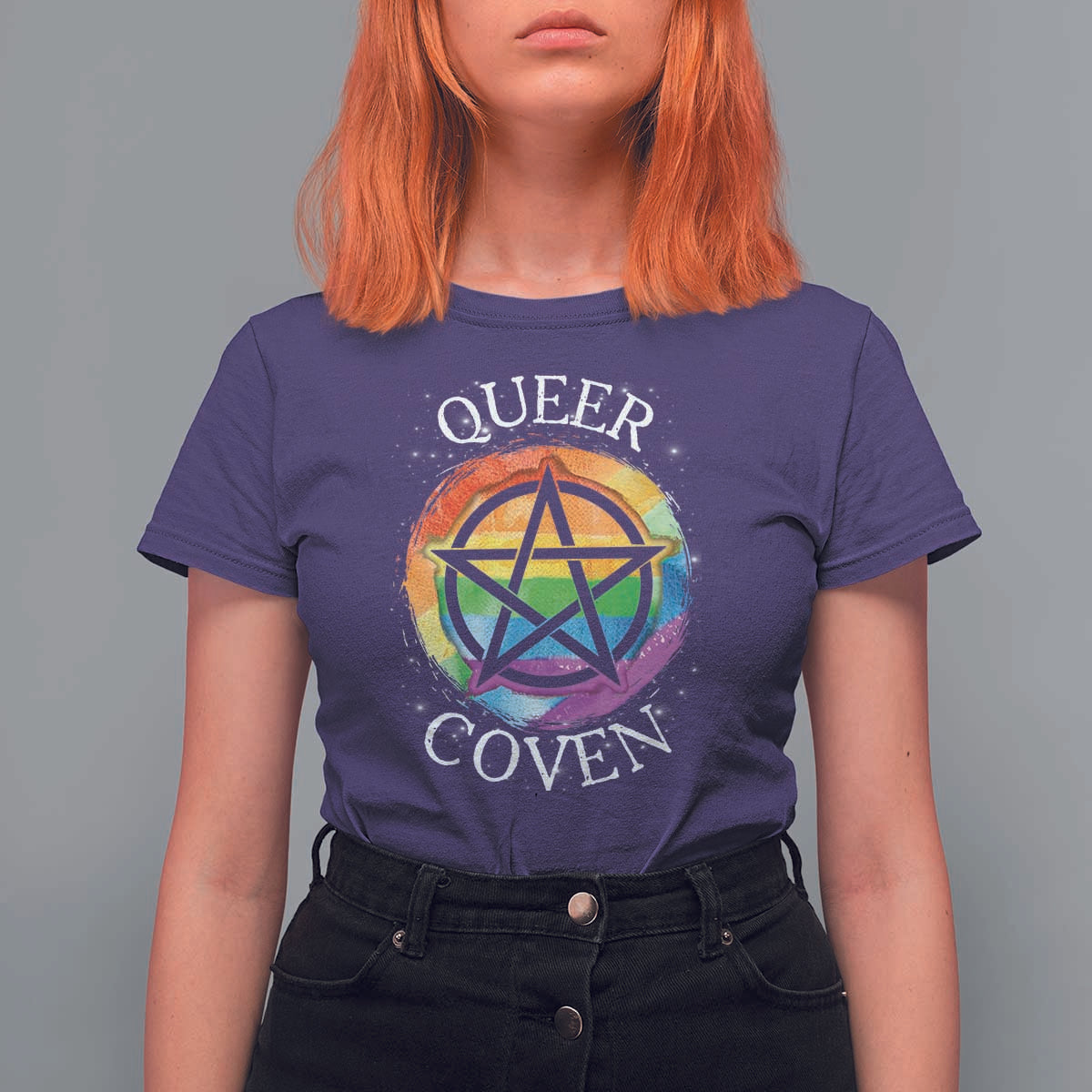 Funny Halloween LGBT T Shirt For Women Queer Coven - Wonder Print Shop