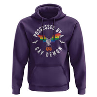 Funny Halloween LGBT Hoodie Possessed By Gay Demon Rainbow Bat
