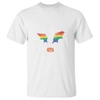 Funny Halloween LGBT T Shirt Possessed By Gay Demon Rainbow Bat - Wonder Print Shop