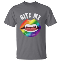 Vampire Gay T Shirt Bite Me Funny Halloween Spooky LGBT - Wonder Print Shop