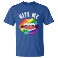 Vampire Gay T Shirt Bite Me Funny Halloween Spooky LGBT - Wonder Print Shop