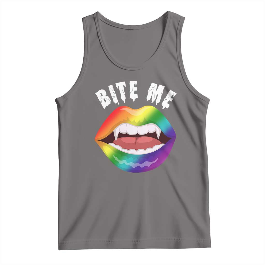 Vampire Gay Tank Top Bite Me Funny Halloween Spooky LGBT