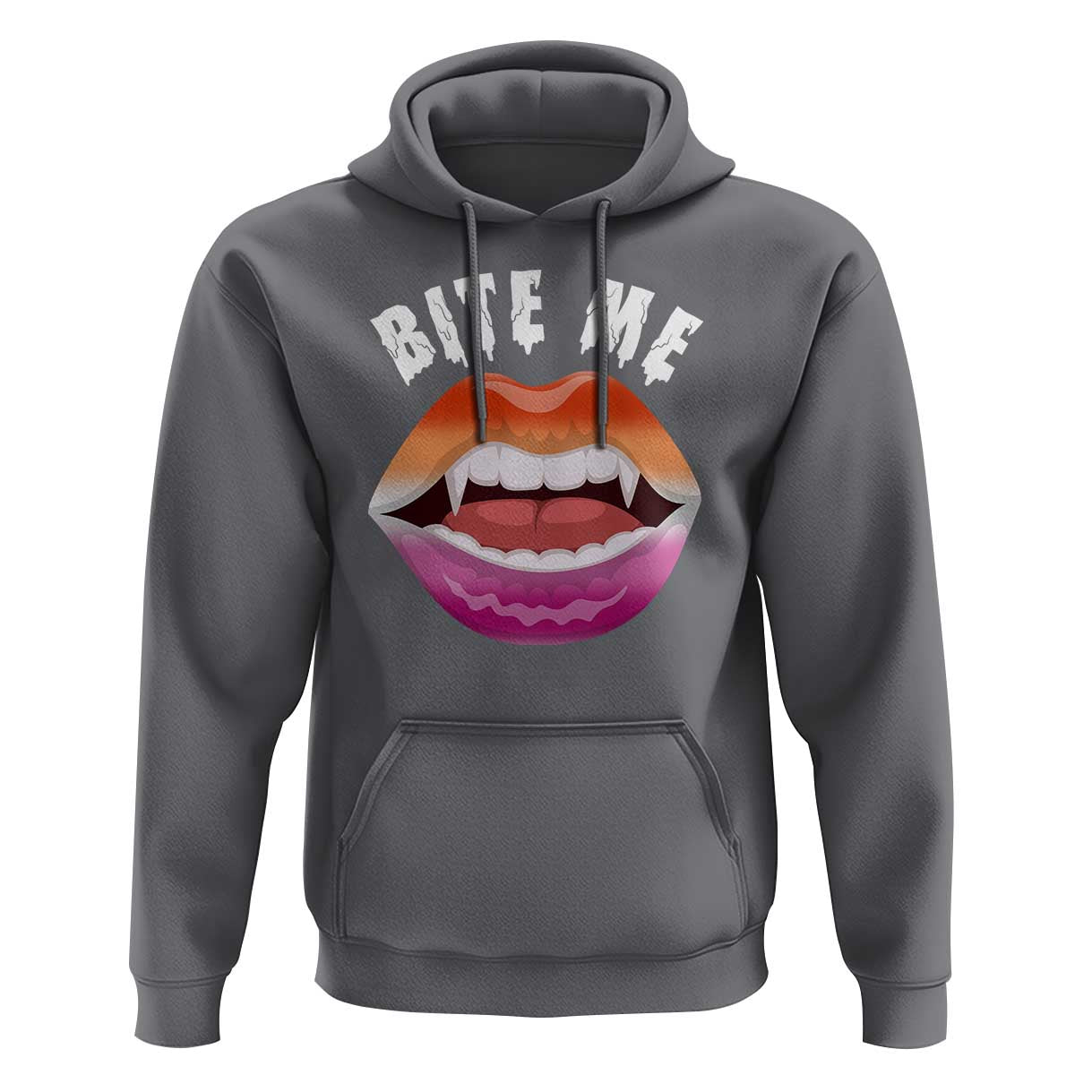 Vampire Lesbian Hoodie Bite Me Funny Halloween Spooky LGBT