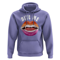 Vampire Lesbian Hoodie Bite Me Funny Halloween Spooky LGBT