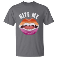 Vampire Lesbian T Shirt Bite Me Funny Halloween Spooky LGBT - Wonder Print Shop