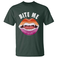 Vampire Lesbian T Shirt Bite Me Funny Halloween Spooky LGBT - Wonder Print Shop