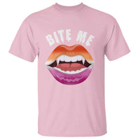 Vampire Lesbian T Shirt Bite Me Funny Halloween Spooky LGBT - Wonder Print Shop