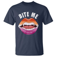 Vampire Lesbian T Shirt Bite Me Funny Halloween Spooky LGBT - Wonder Print Shop