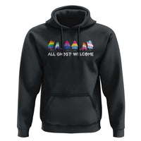 Funny Halloween Hoodie All Ghost Welcome Cute Ghost Rainbow