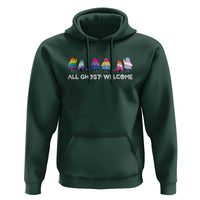 Funny Halloween Hoodie All Ghost Welcome Cute Ghost Rainbow