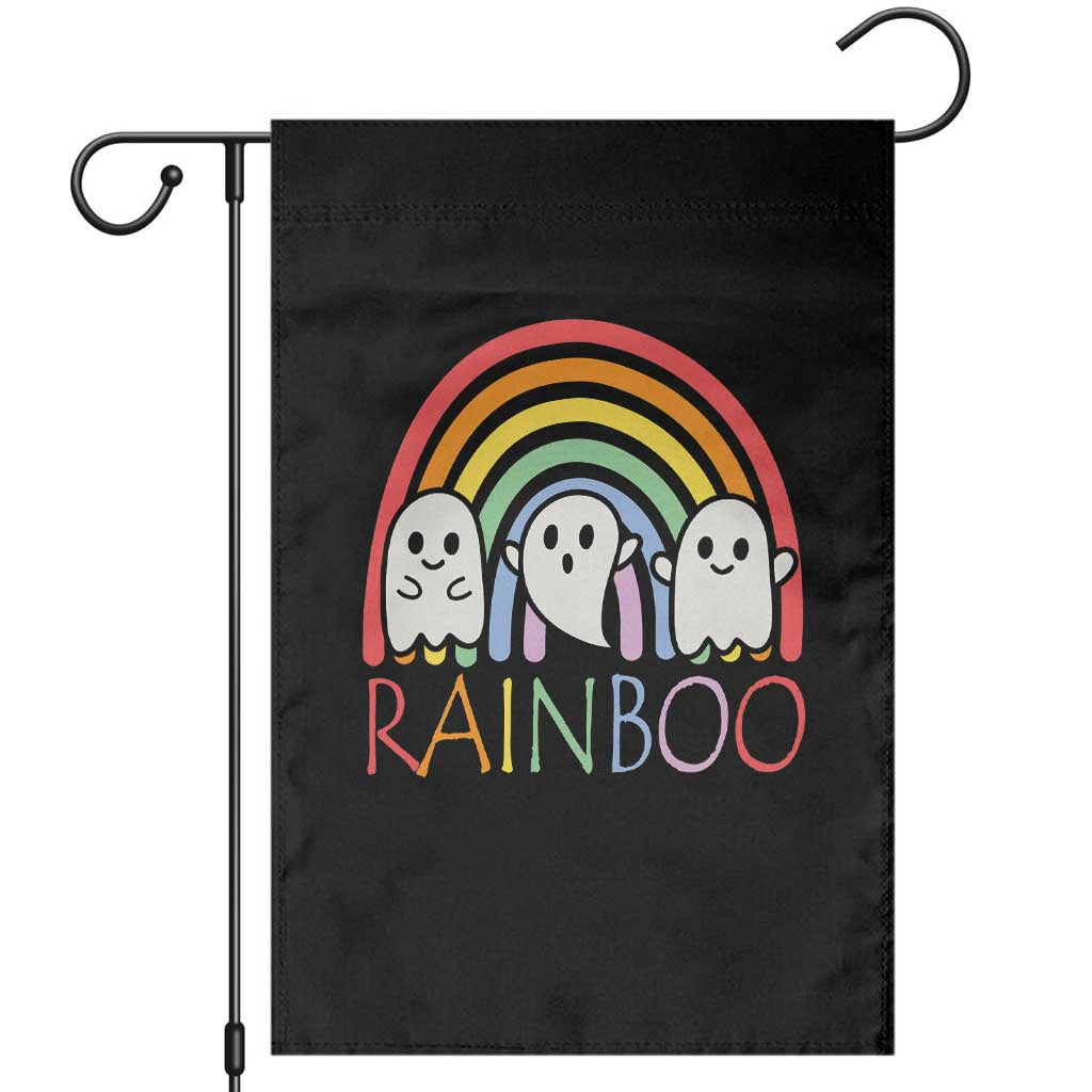 Funny Halloween Garden Flag Rainboo Cute Ghost Rainbow - Wonder Print Shop