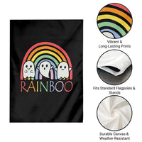 Funny Halloween Garden Flag Rainboo Cute Ghost Rainbow - Wonder Print Shop