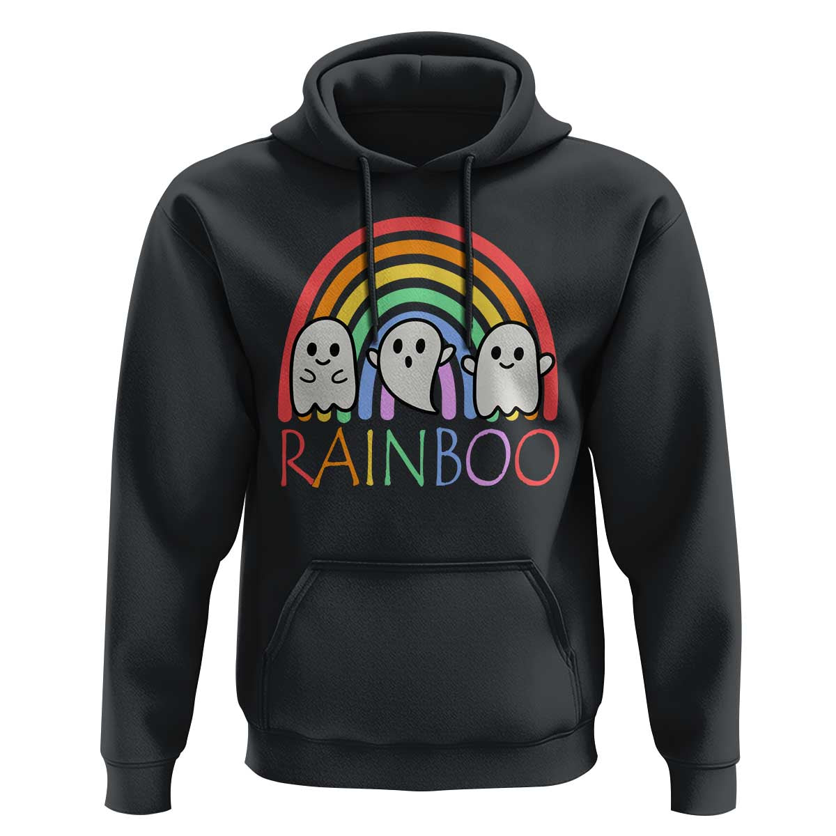 Funny Halloween Hoodie Rainboo Cute Ghost Rainbow