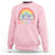 Funny Halloween Sweatshirt Rainboo Cute Ghost Rainbow - Wonder Print Shop