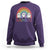 Funny Halloween Sweatshirt Rainboo Cute Ghost Rainbow - Wonder Print Shop