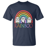 Funny Halloween T Shirt Rainboo Cute Ghost Rainbow - Wonder Print Shop