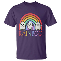 Funny Halloween T Shirt Rainboo Cute Ghost Rainbow - Wonder Print Shop