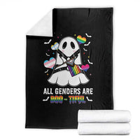 Funny Halloween LGBT Throw Blanket All Genders Are Bootiful Rainbow Flag - Wonder Print Shop
