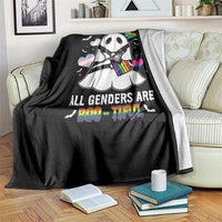 Funny Halloween LGBT Throw Blanket All Genders Are Bootiful Rainbow Flag - Wonder Print Shop
