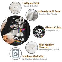 Funny Halloween LGBT Throw Blanket All Genders Are Bootiful Rainbow Flag - Wonder Print Shop