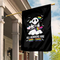 Funny Halloween LGBT Garden Flag All Genders Are Bootiful Rainbow Flag - Wonder Print Shop