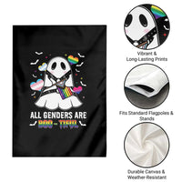 Funny Halloween LGBT Garden Flag All Genders Are Bootiful Rainbow Flag - Wonder Print Shop