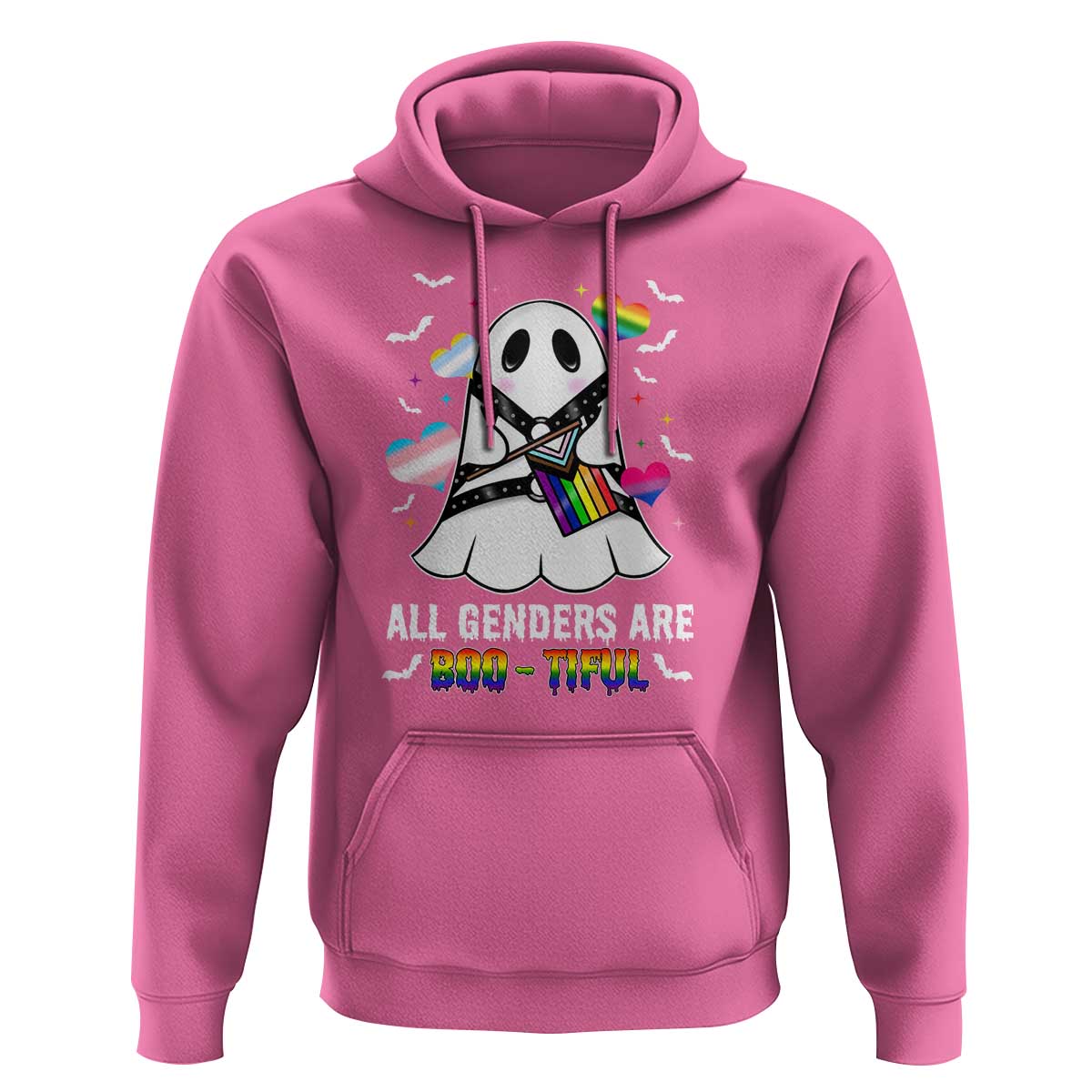 Funny Halloween LGBT Hoodie All Genders Are Bootiful Rainbow Flag