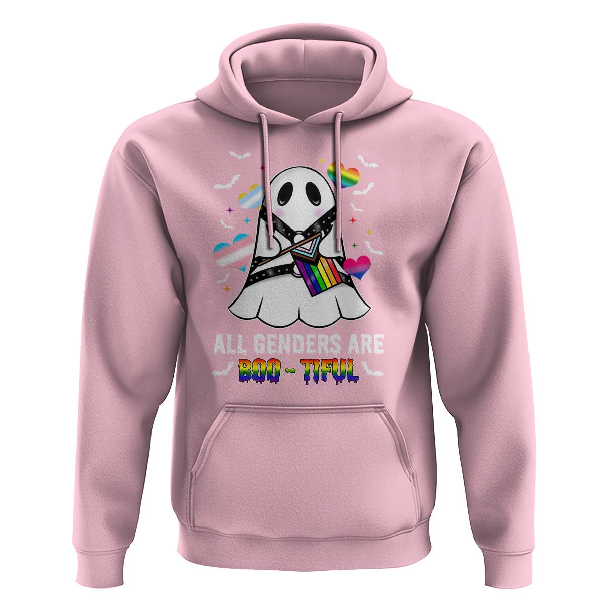Funny Halloween LGBT Hoodie All Genders Are Bootiful Rainbow Flag