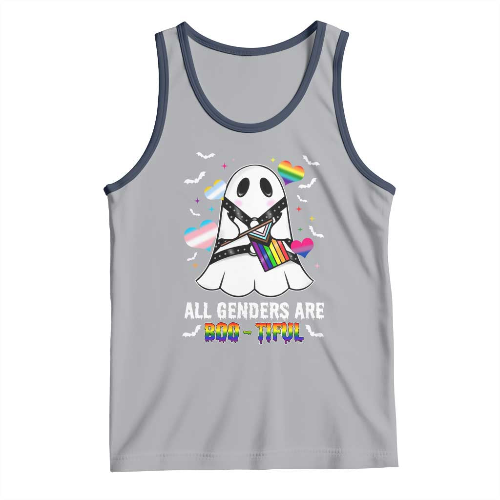 Funny Halloween LGBT Tank Top All Genders Are Bootiful Rainbow Flag