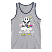 Funny Halloween LGBT Tank Top All Genders Are Bootiful Rainbow Flag