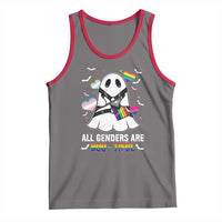 Funny Halloween LGBT Tank Top All Genders Are Bootiful Rainbow Flag