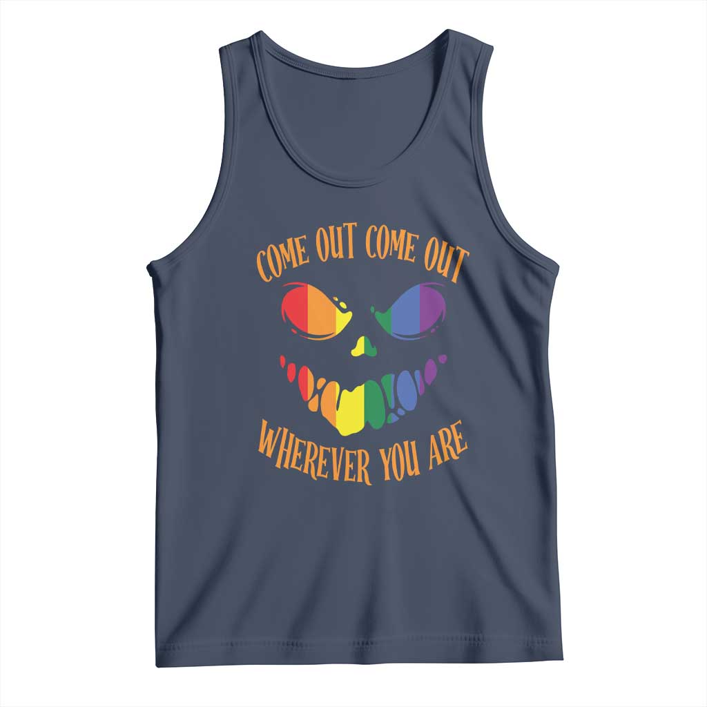 Funny Halloween LGBT Tank Top Come Out Wherever You Are