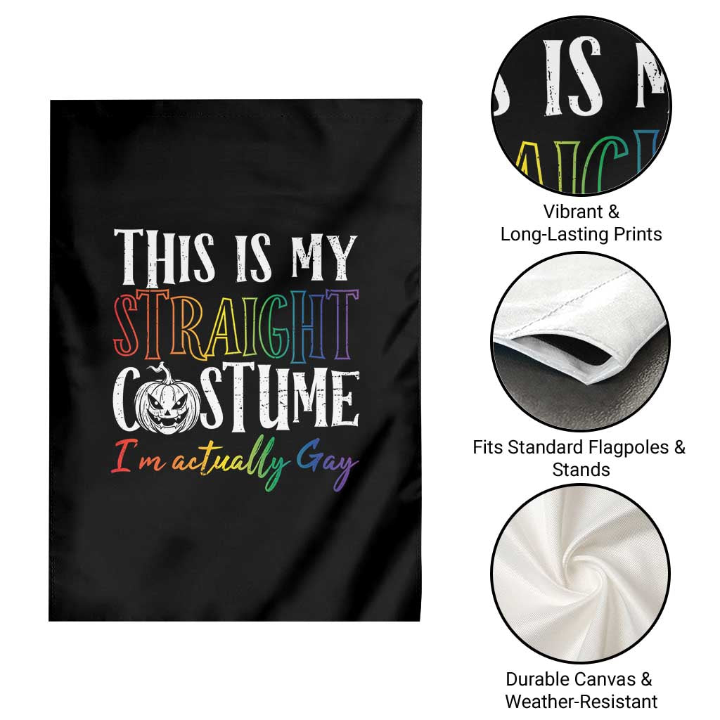 Funny Halloween LGBT Garden Flag This Is My Straight Costume - Wonder Print Shop