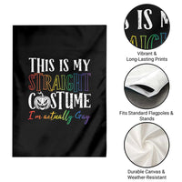 Funny Halloween LGBT Garden Flag This Is My Straight Costume - Wonder Print Shop