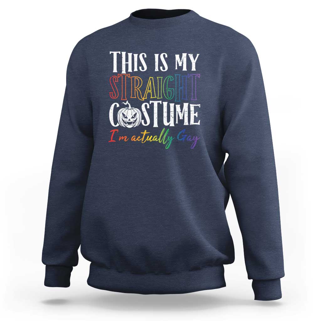 Funny Halloween LGBT Sweatshirt This Is My Straight Costume - Wonder Print Shop