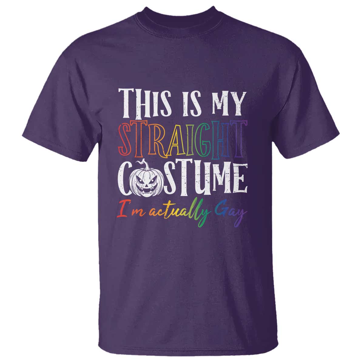 Funny Halloween LGBT T Shirt This Is My Straight Costume - Wonder Print Shop