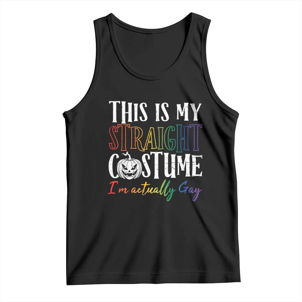 Funny Halloween LGBT Tank Top This Is My Straight Costume
