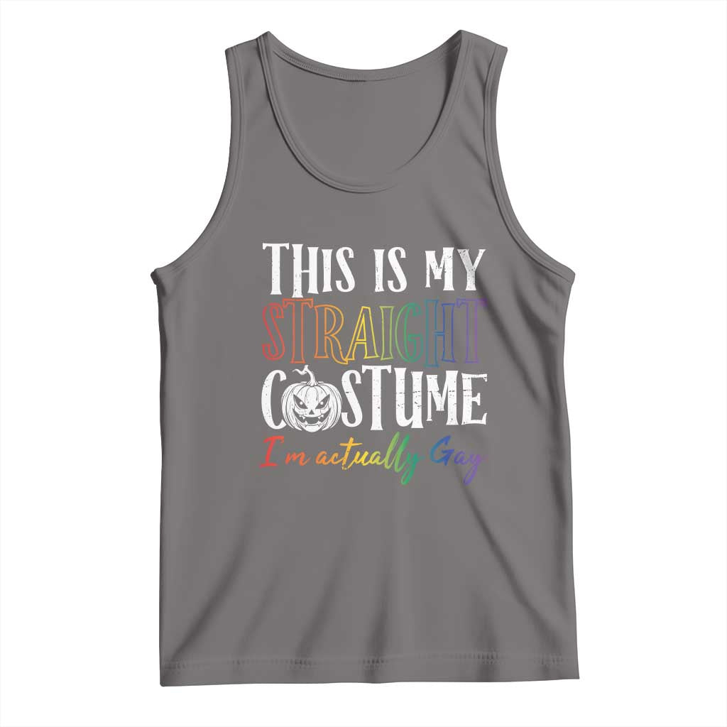 Funny Halloween LGBT Tank Top This Is My Straight Costume
