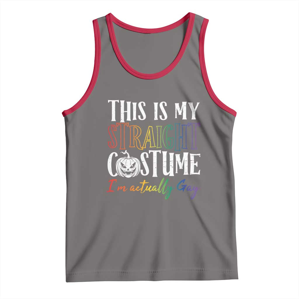 Funny Halloween LGBT Tank Top This Is My Straight Costume