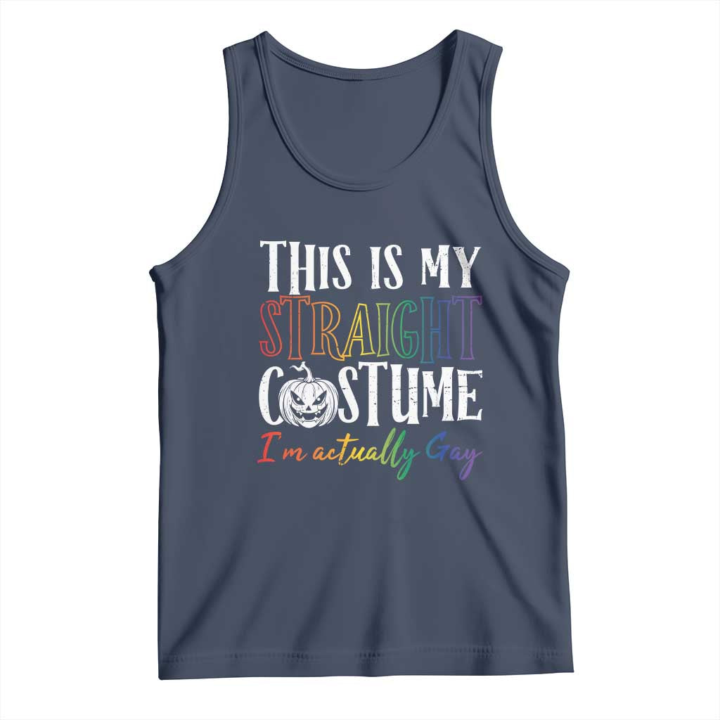 Funny Halloween LGBT Tank Top This Is My Straight Costume