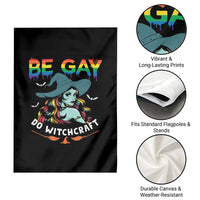 Funny Halloween LGBT Garden Flag Be Gay Do Witchcraft Rainbow Witch - Wonder Print Shop